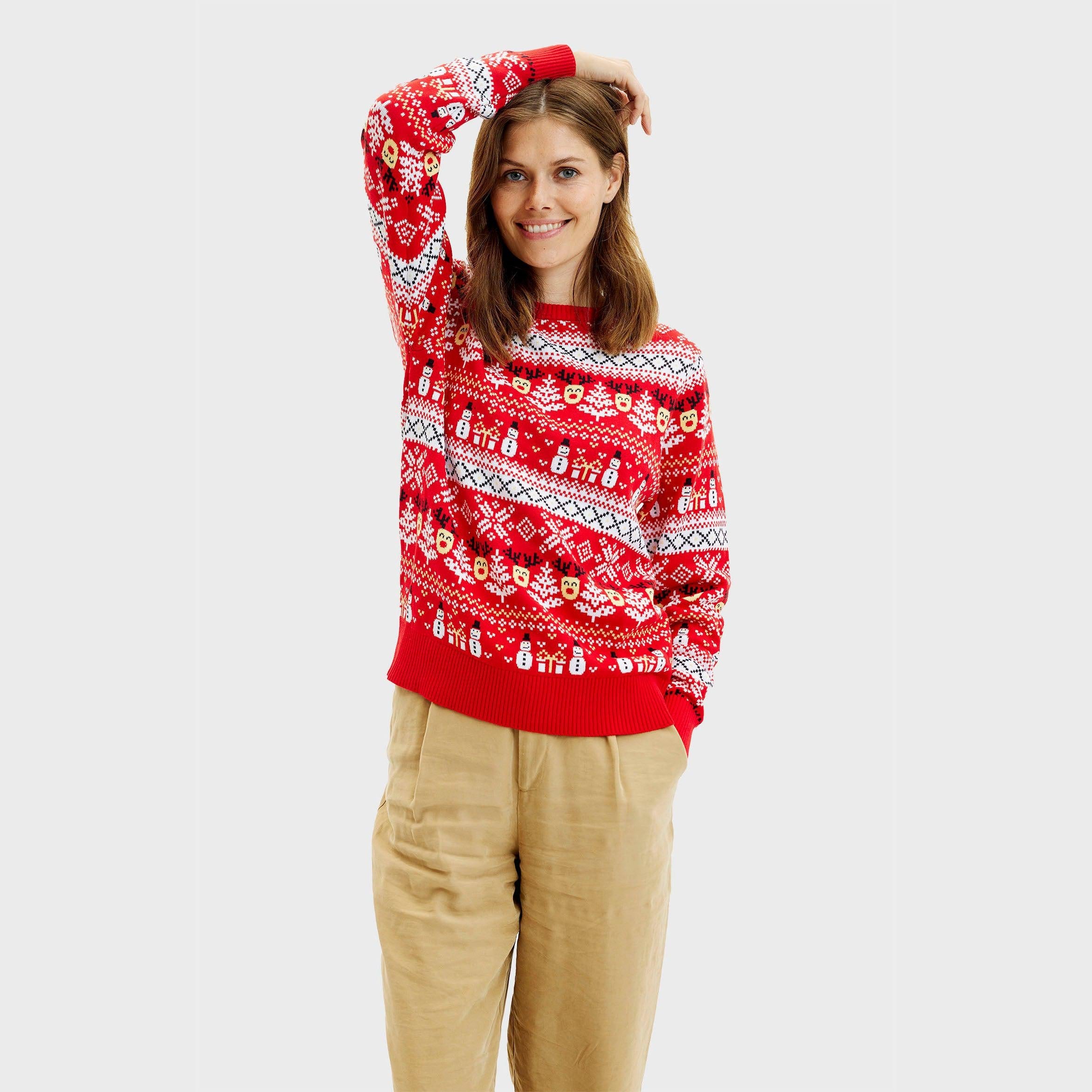 The Reinstyle Christmas Sweater Red β Women
